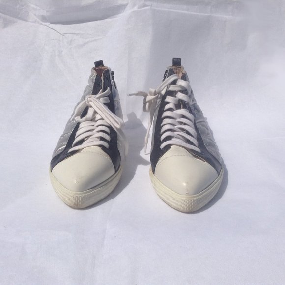 MIU MIU Quilted Pointed Toe High Top Sneakers - Picture 4 of 10